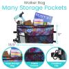 Vive Walker Bag - Accessories Wheelchair Basket Pouch (Water Resistant) - Seniors Caddy Accessory Attachment for Folding, Rolling Walkers - Carry Storage Carrier Tote - Lightweight, Universal Size view 2