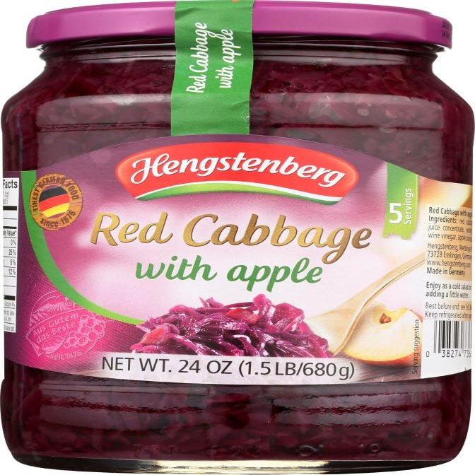 Hengstenberg Red Cabbage with Apple, 24 Ounce (Pack of 2)
