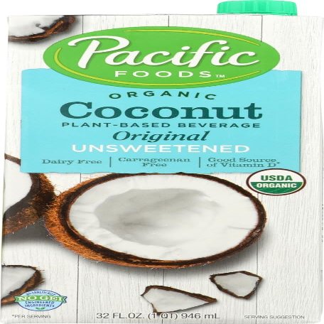 Pacific Natural Foods Organic Coconut Beverage Unsweetened Original -- 32 fl oz - 2 pc