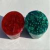 1 Green/1 Red Small Tower Buster Crystal Orgone Generator Energy Accumulator 528Hz/7.83Hz/Advance Harmonics Christmas X-Mas Gift (Red/Green Transparent) view 2