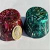 1 Green/1 Red Small Tower Buster Crystal Orgone Generator Energy Accumulator 528Hz/7.83Hz/Advance Harmonics Christmas X-Mas Gift (Red/Green Transparent) view 3
