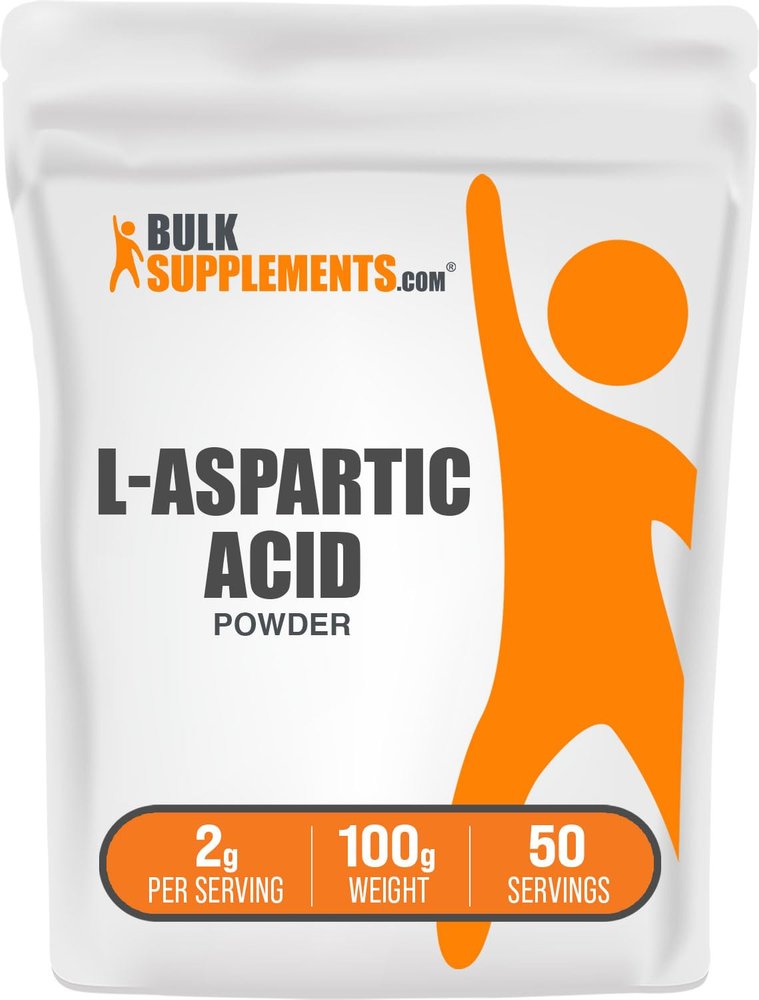 BulkSupplements.com L-Aspartic Acid Powder - Aspartic Acid Supplement, Amino Acids Supplement - Gluten Free, 2g per Serving, 100g (3.5 oz) (Pack of 1)