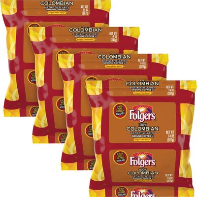 Folgers 100% Columbian Medium Roast Ground Coffee, 40-1.4 Ounce Filter Packs