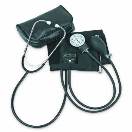 Veridian 01-5501 Self-taking Home Blood Pressure Kit With Attached Stethoscope, Latex Free, Adult by Veridian