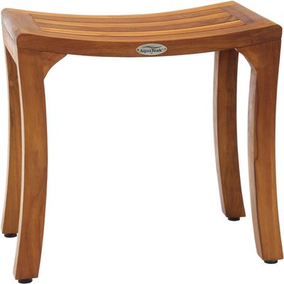 AquaTeak (Fully Assembled Patented 18" Asia Curve Teak Shower Bench