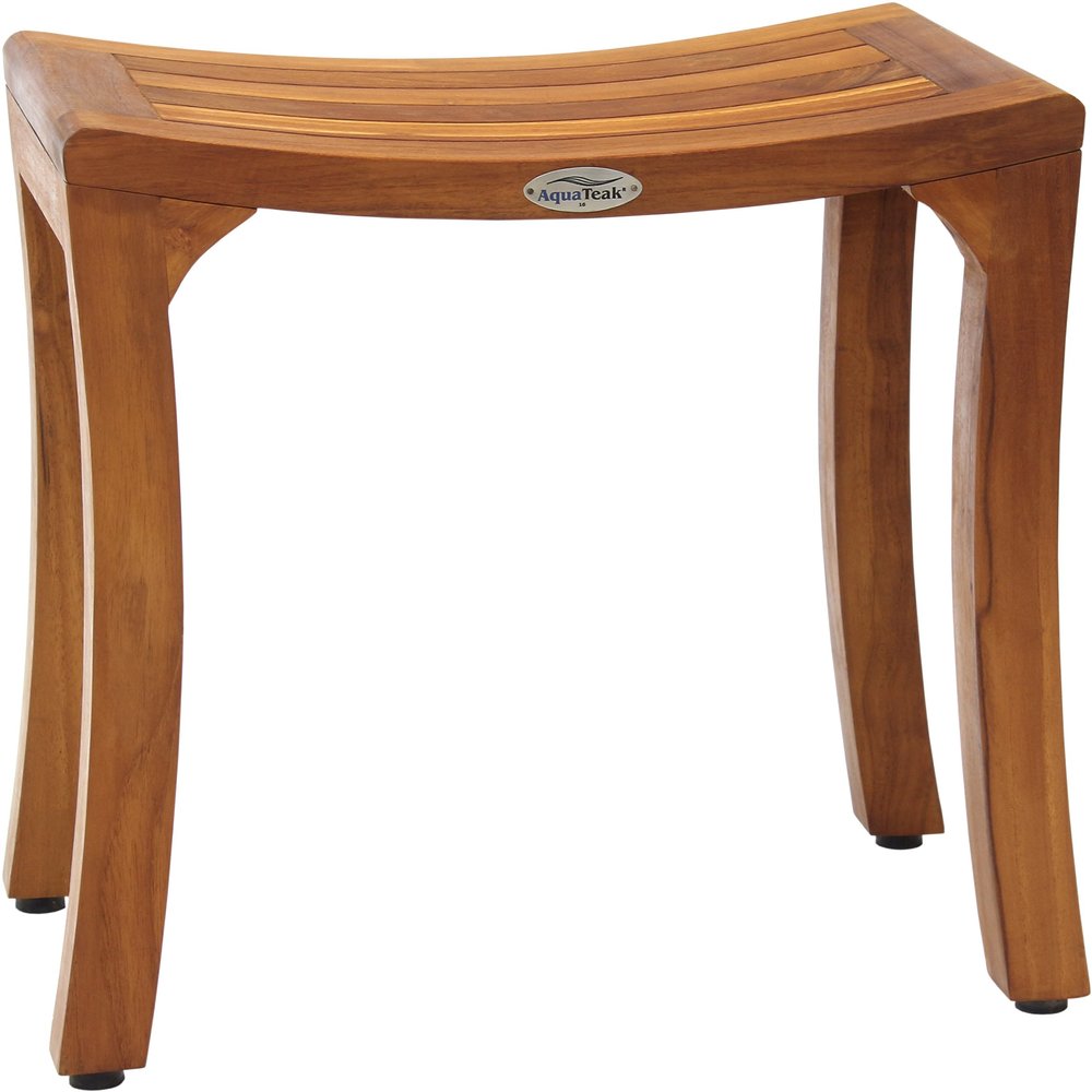 AquaTeak (Fully Assembled Patented 18" Asia Curve Teak Shower Bench