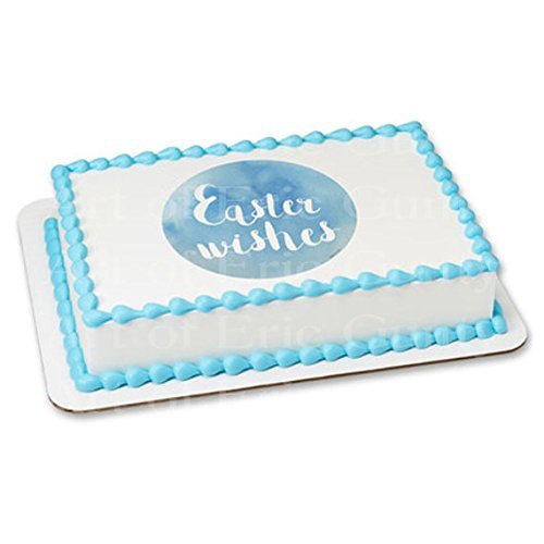 1/4 Sheet - Pastel Easter Wishes - Edible Cake/Cupcake Party Topper - D22046