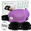 Nidra Contoured Sleep Mask for Side Sleepers  Zero Pressure Fit, Light Blocking Eye Shade for Sleeping & Travel  Purple, Standard Size view 1