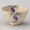 Powdered Grape Rice Bowl, Large, 4.5 x 2.6 inches (11.5 x 6.5 cm), 7.8 oz (220 g), Mutsu, Earth, Restaurant, Ryokan, Japanese Tableware, Restaurant, Stylish, Tableware, Commercial Use view 1