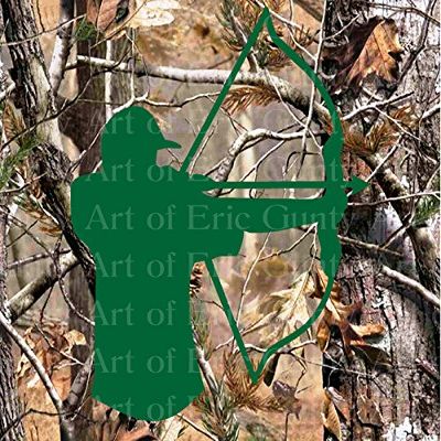 1/4 Sheet - Camo Bow Hunting Birthday - Edible Cake/Cupcake Party Topper - D22156