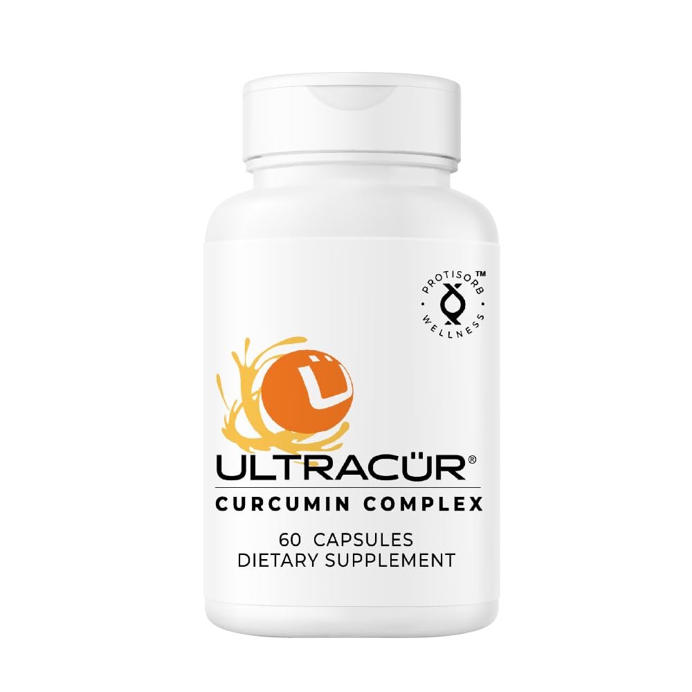 Ultracur Curcumin Complex Supplement - Ultra Bioavailable High Absorption Turmeric Curcumin Supplement for Joint, Muscle & Brain Support - Patented Protisorb for Premium Absorption 60 Capsules