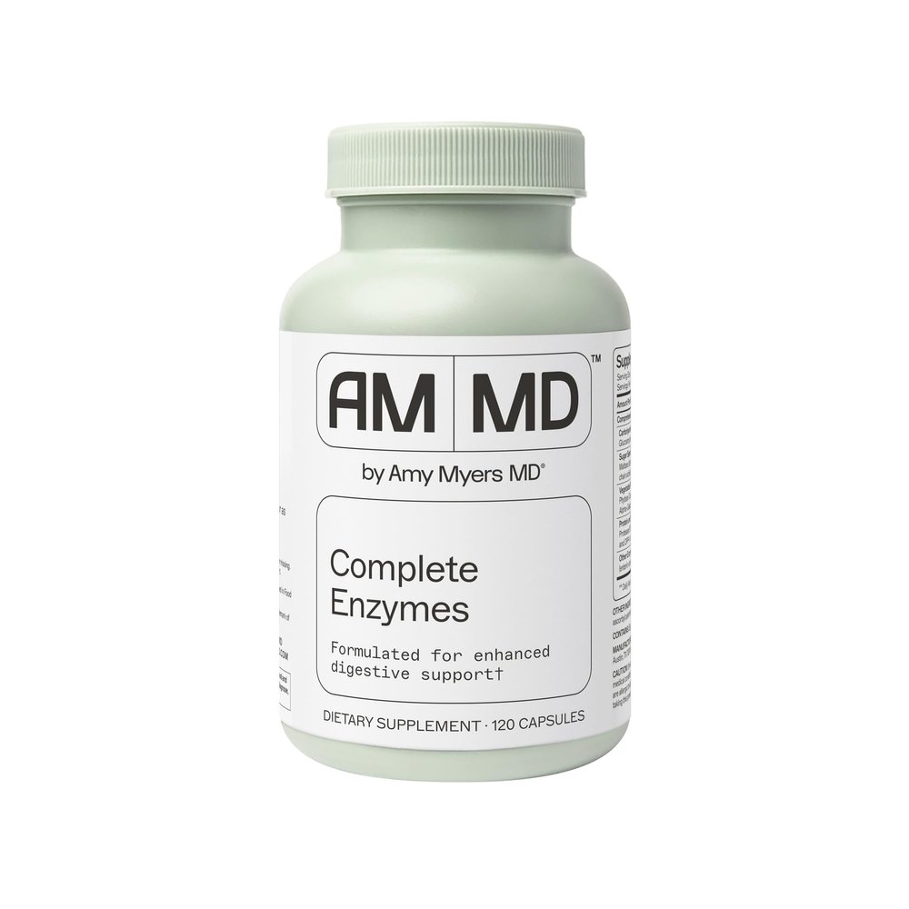 Amy Myers MD Complete Enzymes - Gut Care & Digestive Health Support Supplement - Daily Healthy Microbiome Support Nutritional Supplement - 120 Capsules