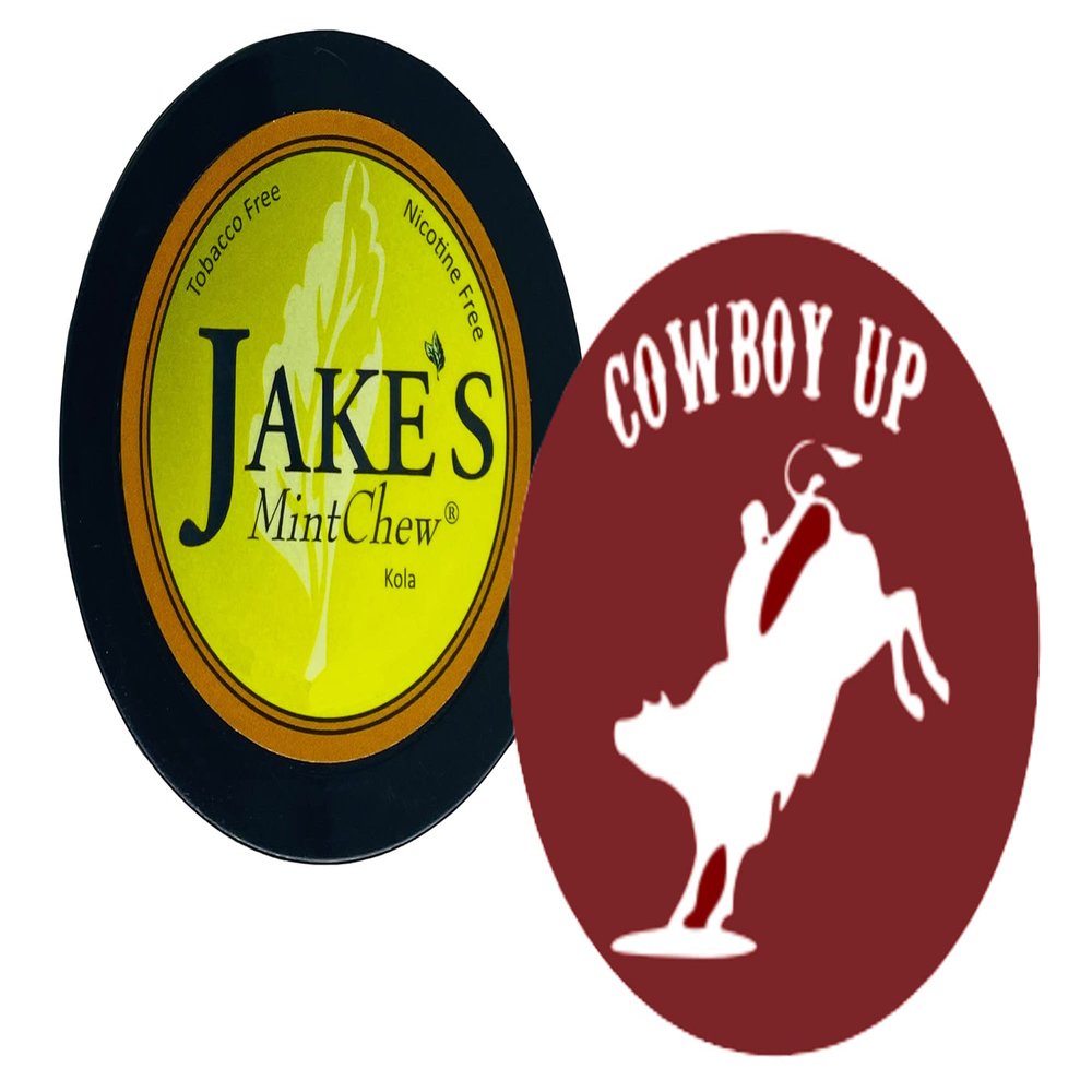 Jake's Mint Chew Kola 1 Can with DC Crafts Nation Skin Can Cover - Cowboy