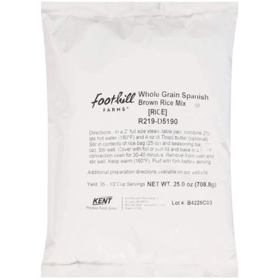 Foothill Farms Spanish Reduced Sodium Whole Grain Brown Rice Mix, 36 Ounce -- 6 per case.
