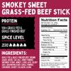 Sogo Snacks Smokey Sweet 100% Grass Fed Beef Sticks, Non-GMO, No Nitrates, Gluten Free, Soy Free and Dairy Free, No Nuts or MSG, Paleo & Keto Snack, 12 Count view 2