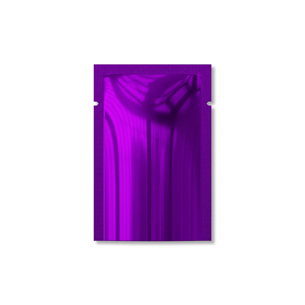 200PCS Glossy Purple/Rose Metallic Foil Open Top Mylar Packaging Bags 12x18cm (4.7x7")