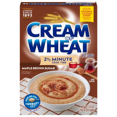 Cream of Wheat Hot Cereal, Maple Brown Sugar, 2 1/2 Minute Cook Time, 24 Ounce