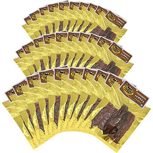 Climax Jerky BEST All Natural 3.25 OZ. Smoked Turkey Jerky Tender and Juicy - No Preservatives - High Protein - Low Carbs (Smoked Turkey, Smoked Turkey 30 Pack)