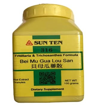 SUN TEN - FRITILLARIA & TRICHOSANTHES FO Bei Mu Gua Lou San 316 Concentrated Granules 100g by Baicao by SUN TEN Baicao