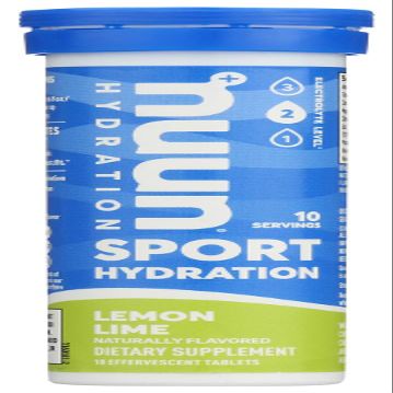 Nuun Active: Lemon+Lime Electrolyte Enhanced Drink Tablets(6-Pack of 10 Tablets)6