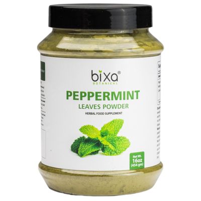 bixa BOTANICAL Peppermint Leaves Powder | Mentha Piperita | 1 Pound / 16 OZ | Ayurveda Herbal Supplement | Gluten Free, Non-GMO, Steam Treated, Vegan, 100% Pure.
