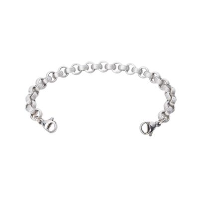 Divoti Ridged Rolo Stainless Steel Interchangeable Medical Alert Replacement Bracelet for Women -5.5"