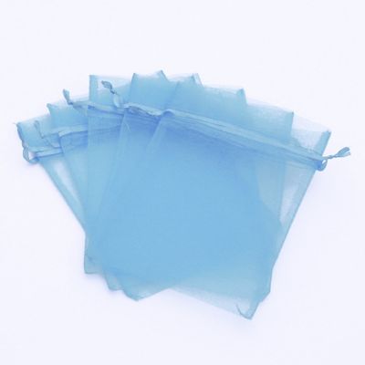 100 pcs 4x6" (10x15cm) Organza Bags Wedding Favor Bags Party Gift Bags Candy Bag Jewelry Pouch Drawstring Bag (Light Blue - FB020)