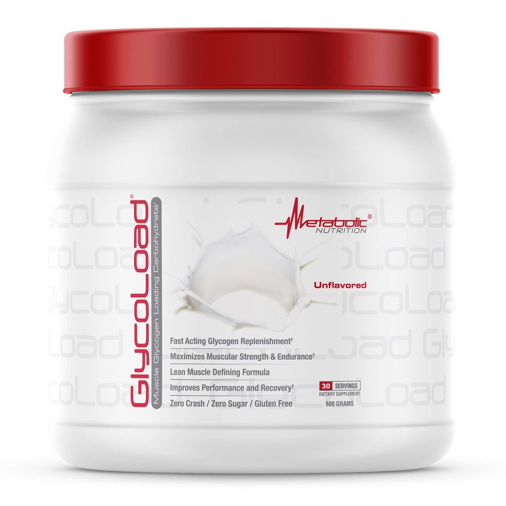 Metabolic Nutrition, Glycoload, 100% Micronized Cyclic Cluster Dextrin Carbohydrate Powder, Muscle Glycogen Loading Carbohydrate, Pre Intra Post Workout Supplement, Unflavored, 600 gm (30 ser)