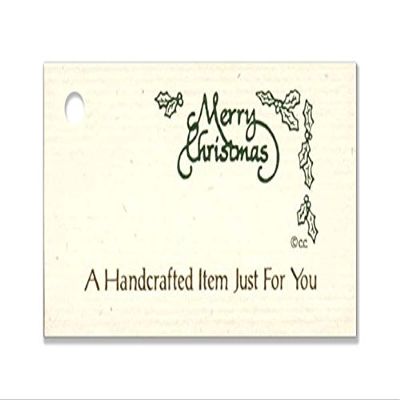 15 Hang Tags "Merry Christmas" & 100 Cut Strings for Crafts & Gifts. Personalize & Price Your Merchandise.