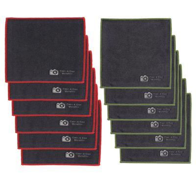 [12 Pack] Ultra Premium Quality Lens Cleaning Microfiber Cloth - Microfiber Cleaning Cloth, Camera Lens, Glasses, Screens, and All Lens.