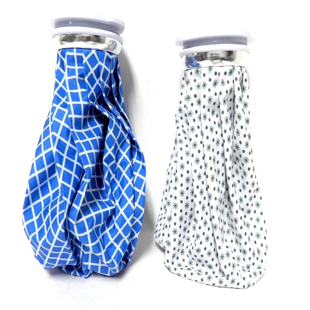 2 Pack Cold & Hot Therapy Pain Relief English Style 9" Ice Water Bag Headache & Pain Relief