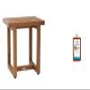 AquaTeak The Original 18" Grate Teak Shower Bench & AquaTeak Premium Teak Oil view 1