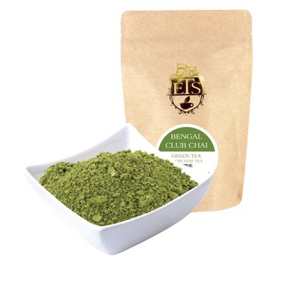 Bengal Club Chai Matcha Loose Leaf Tea Pouches - 2oz | Green Tea with Indian Chai Spices | Izu Matcha Blend with Malabar Peppery Notes | Fine Powdered Green Tea | Smooth Flavorful Cup