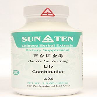SUN TEN - LILY COMBINATION Bai He Gu Jin Tang Concentrated Granules 100g 424 by Baicao by SUN TEN Baicao