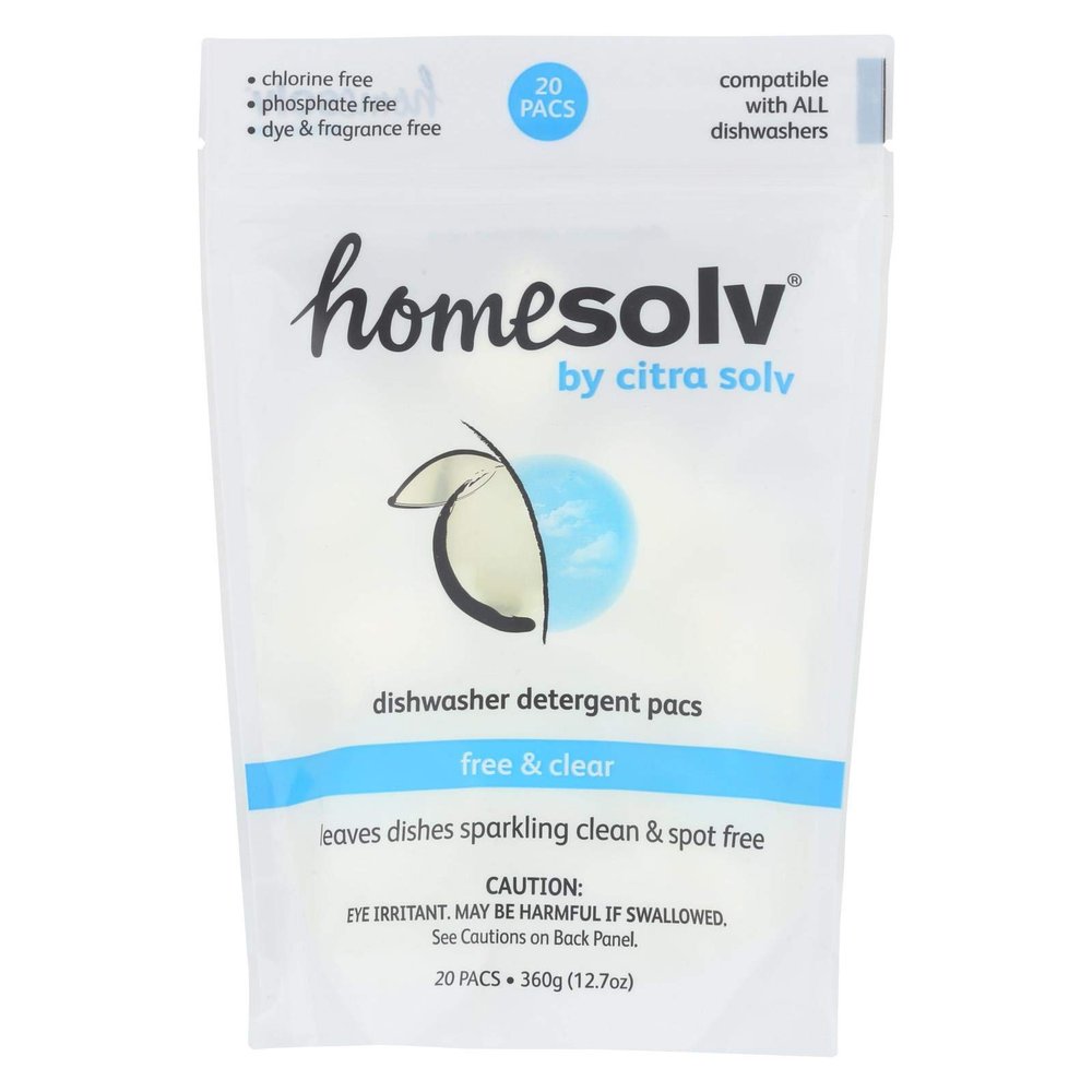 Auto Citra-Dish Detergent Pacs; Free & Clear
