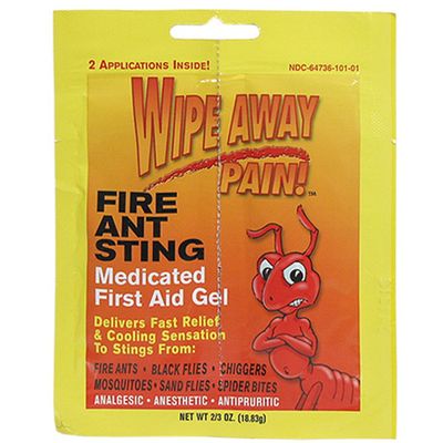 2X Fire Ant Medicated Gel Wipe Away Pain Camp Ointment Bug Insect Bite First Aid