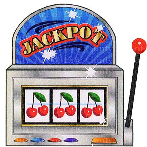 1/8 Sheet - Jackpot Casino Slot Machine Birthday - Edible Cake/Cupcake Party Topper - D22021