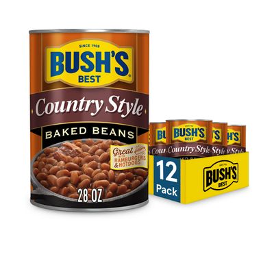Bush's Best Best Best Country Style Baked Beans, 28 Oz (12 Cans)
