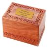 Solid Rosewood Border Engraving Handcarved Wood Urn with Custom Engraved 2x4 Brass Plate - Large, Cremation Urn, Wooden Urn view 1