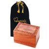 Solid Rosewood Border Engraving Handcarved Wood Urn with Custom Engraved 2x4 Brass Plate - Large, Cremation Urn, Wooden Urn view 2