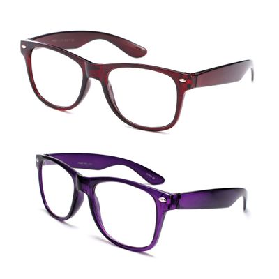 2 Pairs Deluxe Reading Glasses - Comfortable Stylish Simple Readers