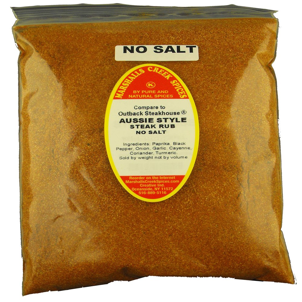 Marshalls Creek Spices (3 pack) AUSSIE STYLE STEAK RUB NO SALT REFILL Compare to OUTBACK STEAKHOUSE