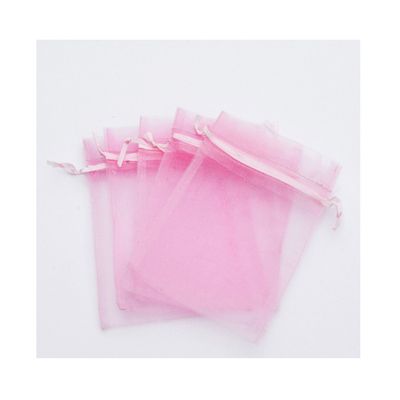 100 pcs 4x6" (10x15cm) Organza Bags Wedding Favor Bags Party Gift Bags Candy Bag Jewelry Pouch Drawstring Bag FB999 (Pink - FB001)