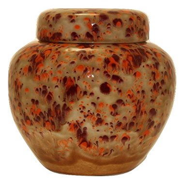 Brown wirh or Funeral Urn - Cremation Urn for Human Ashes - Hand Made Pottery