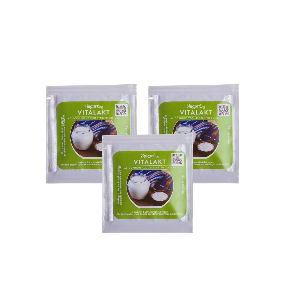 Acidophilus Probiotic Yogurt Starter Culture -Pack of 3 Sachets for Home Made Vitalakt Dairy Product