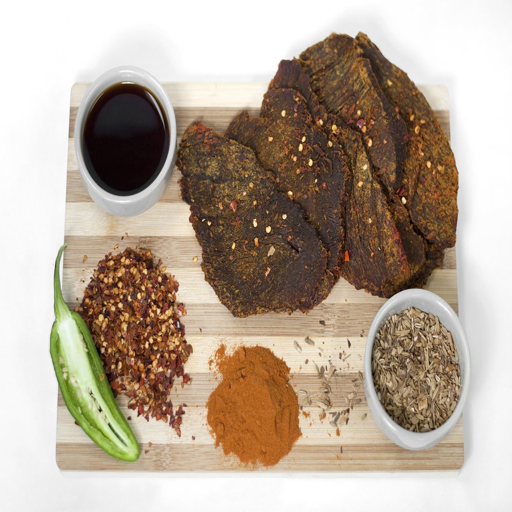 Asian Fusion Beef Jerky Spicy Flavor: Made to Order Premium Snack (12 Ounce)