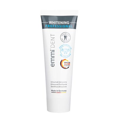 Emmi-dent Ultrasonic Toothpaste with Nano-Bubbles - Whitening with Fluoride, Extra Fresh Flavor, New Formulation, Made in Germany.