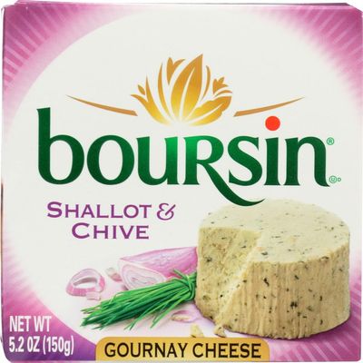 Boursin, Shallot Chive Cheese, 5.2 Ounce