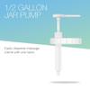 Bon Vital' Pump for 1/2 Gallon Jar, One-Hand Lotion Dispenser for Thick Massage Creams and Balms, Fits Mason Jar Pump Lids, Durable Plastic, Reusable and Easy to Clean, White view 2