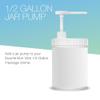 Bon Vital' Pump for 1/2 Gallon Jar, One-Hand Lotion Dispenser for Thick Massage Creams and Balms, Fits Mason Jar Pump Lids, Durable Plastic, Reusable and Easy to Clean, White view 3